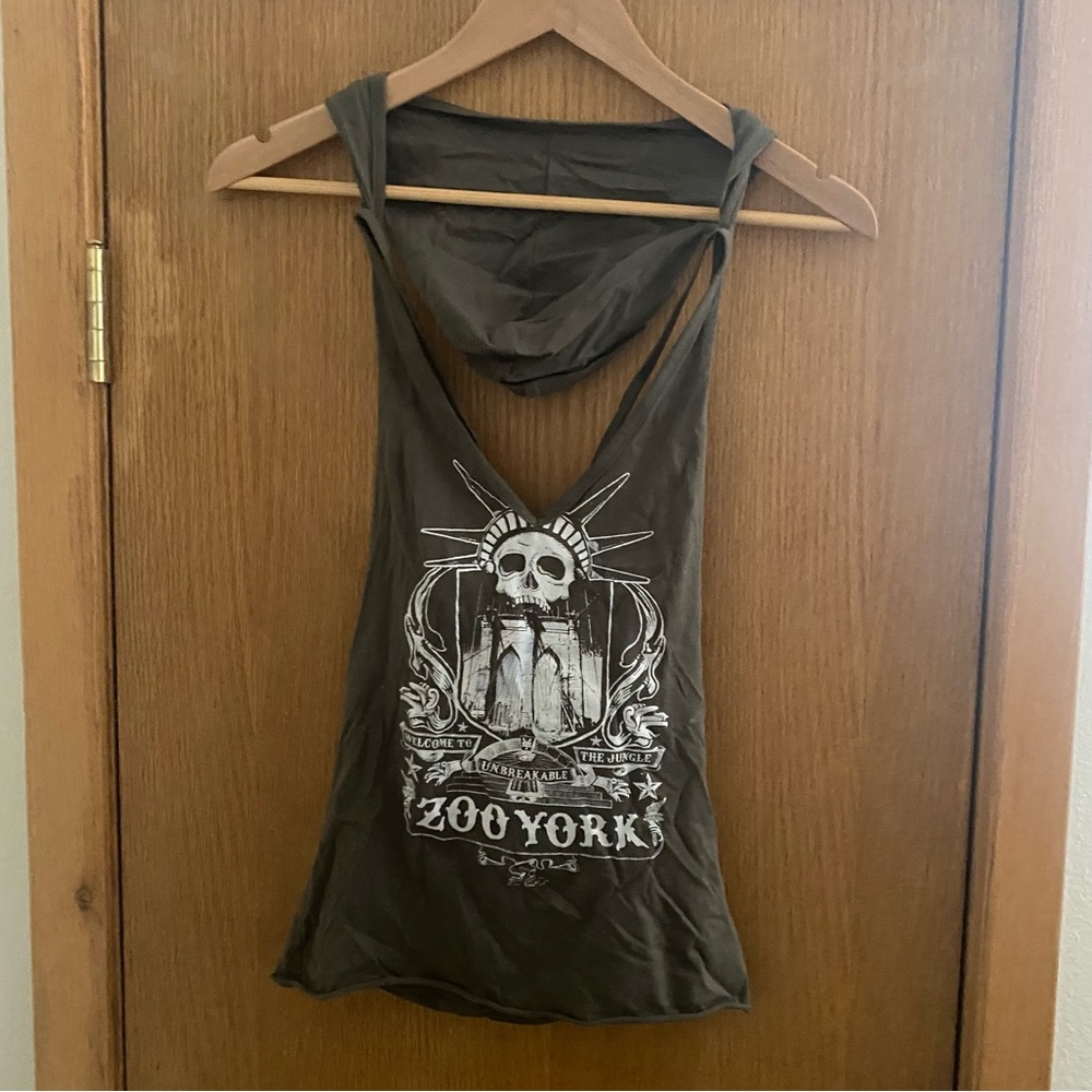 ZOO YORK • Olive Green Hooded Tank Top - XS